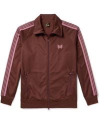 Needles - Logo-Embroidered Striped Tech-Jersey Track Jacket - Lyst