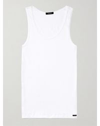 Tom Ford - Ribbed Cotton And Modal-blend Jersey Tank Top - Lyst