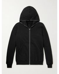 Rick Owens - Garment-Dyed Cotton-Jersey Zip-Up Hoodie - Lyst