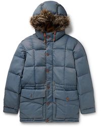 RRL - Arden Faux Fur-trimmed Recycled-nylon Padded Hooded Jacket - Lyst