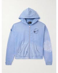 Enfants Riches Deprimes - Printed Distressed Cotton-Jersey Zip-Up Hoodie - Lyst