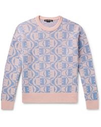 Acne Studios - Katch Jacquard-knit Wool And Cotton-blend Sweater - Lyst