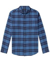Theory - Irving Checked Cotton-flannel Shirt - Lyst