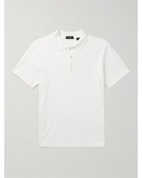 Theory - Bron Slub Cotton-jersey Polo Shirt - Lyst