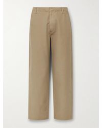 The Row - Marlon Straight-leg Cotton Trousers - Lyst