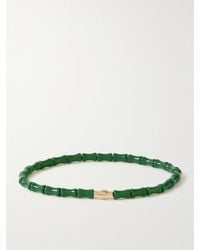 Luis Morais - Canister Bamboo Armband mit Zierperlen und Detail aus 14 Karat Gold - Lyst