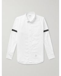 Thom Browne - Grosgrain-trimmed Cotton Oxford Shirt - Lyst
