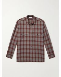Kaptain Sunshine - Checked Wool And Alpaca-Blend Shirt - Lyst