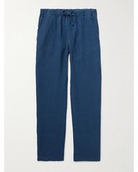 Hartford - Joggy Straight-Leg Linen Drawstring Trousers - Lyst