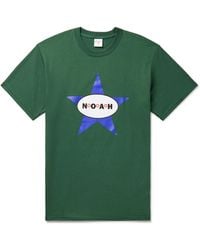 Noah - Always Got The Blues Printed Cotton-jersey T-shirt - Lyst