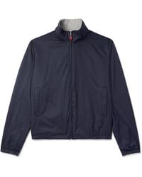 Kiton - Reversible Jersey And Tech-Shell Blouson Jacket - Lyst