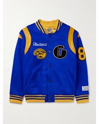 GALLERY DEPT. - Logo-Embroidered Appliquéd Leather-Trimmed Wool-Blend Felt Varsity Jacket - Lyst