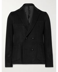Officine Generale - Leon Double-breasted Virgin Wool And Cashmere-blend Suit Jacket - Lyst