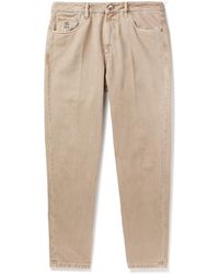 Brunello Cucinelli - Straight-leg Garment-dyed Jeans - Lyst