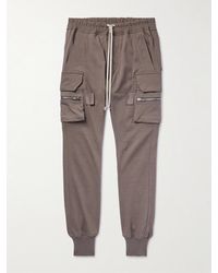 Rick Owens - Mastodon Skinny-Fit Stretch-Cotton Jersey Drawstring Cargo Trousers - Lyst