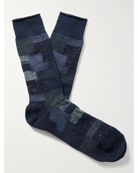 Anonymous Ism - Patchwork Jacquard-knit Cotton-blend Socks - Lyst