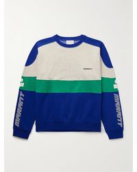Isabel Marant - Kivin Colour-block Logo-print Cotton-blend Jersey Sweatshirt - Lyst