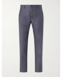 Canali - Straight-Leg Wool And Linen-Blend Twill Suit Trousers - Lyst