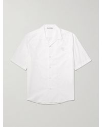 Acne Studios - Solon Camp-Collar Oversized Embroidered Cotton-Piqué Shirt - Lyst