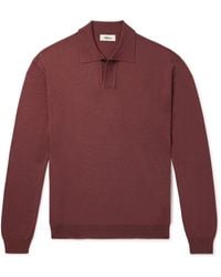 Altea - Slim-fit Wool Polo Shirt - Lyst