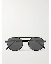 Dior - DiorBlackSuit R6U Pilotensonnenbrille aus Metall - Lyst