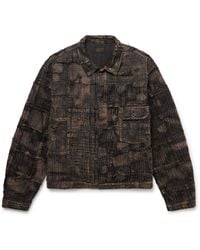 Kapital - Boro Distressed Patchwork Cotton And Linen-Blend Jacket - Lyst