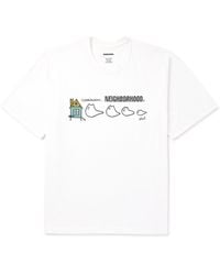 Neighborhood - Printed Cotton-Jersey T-Shirt - Lyst