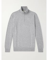 Altea - Virgin Wool Half-zip Sweater - Lyst