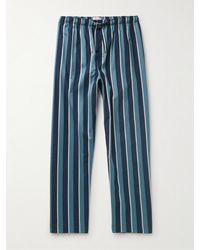 Derek Rose - Royal 221 Straight-leg Striped Cotton-satin Pyjama Trousers - Lyst