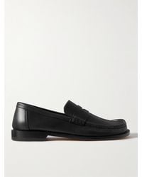 Loewe - Campo Leather Penny Loafers - Lyst