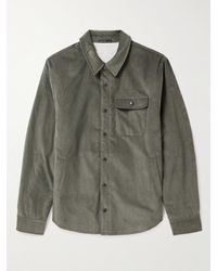James Perse - Fleece-lined Cotton-blend Corduroy Shirt Jacket - Lyst