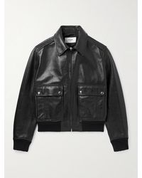 Celine - Leather Blouson Jacket - Lyst
