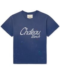 GALLERY DEPT. - Chateau Ranch Distressed Printed Supima Cotton-Jersey T-Shirt - Lyst