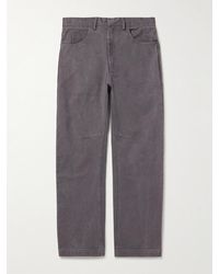 Entire studios - Task Straight-leg Stone-washed Cotton-canvas Trousers - Lyst