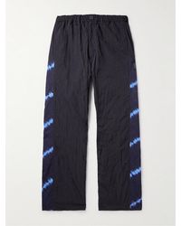 Blue Blue Japan - Pantaloni a gamba dritta in nylon con inserti tie-dye - Lyst