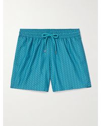 Frescobol Carioca - Copacabana Straight-leg Mid-length Recycled Herringbone Swim Shorts - Lyst