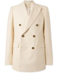 Wales Bonner - André Double-breasted Woven Blazer - Lyst