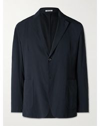 AURALEE - Unstructured Cotton And Silk-blend Twill Suit Jacket - Lyst