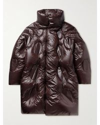 Moncler Genius Dingyun Zhang Iaphia Oversized Quilted Glossed-shell Hooded Down Coat - Brown