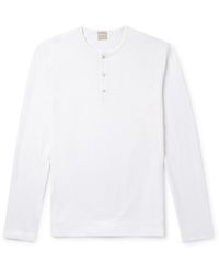 Massimo Alba - Manchester Cotton-jersey Henley T-shirt - Lyst
