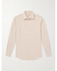 Massimo Alba - Genova Striped Cotton-Seersucker Shirt - Lyst