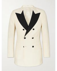 Gucci - Double-breasted Wool And Mohair-blend Satin Blazer - Lyst