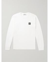 Stone Island - Logo-appliquéd Garment-dyed Cotton-jersey T-shirt - Lyst