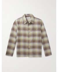 Our Legacy - Checked Linen And Cotton-blend Shirt - Lyst