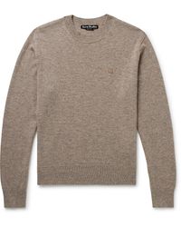 Acne Studios - Kalas Logo-Appliquéd Wool And Yak-Blend Sweater - Lyst
