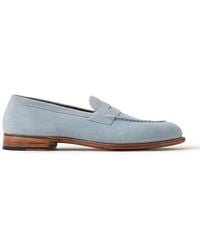 Grenson - Lloyd Suede Penny Loafers - Lyst