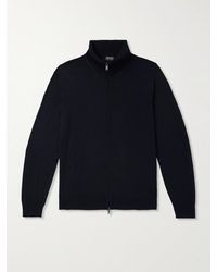 ZEGNA - Wool Zip-Up Cardigan - Lyst