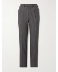 Canali - Straight-leg Pleated Wool Suit Trousers - Lyst