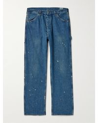 Orslow - Jeans a gamba dritta in denim cimosato con schizzi di vernice - Lyst