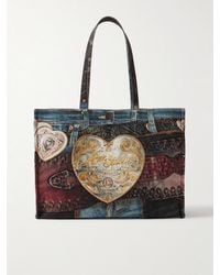 Acne Studios - Tote aus bedrucktem Canvas mit Trompe-l'œil-Effekt - Lyst